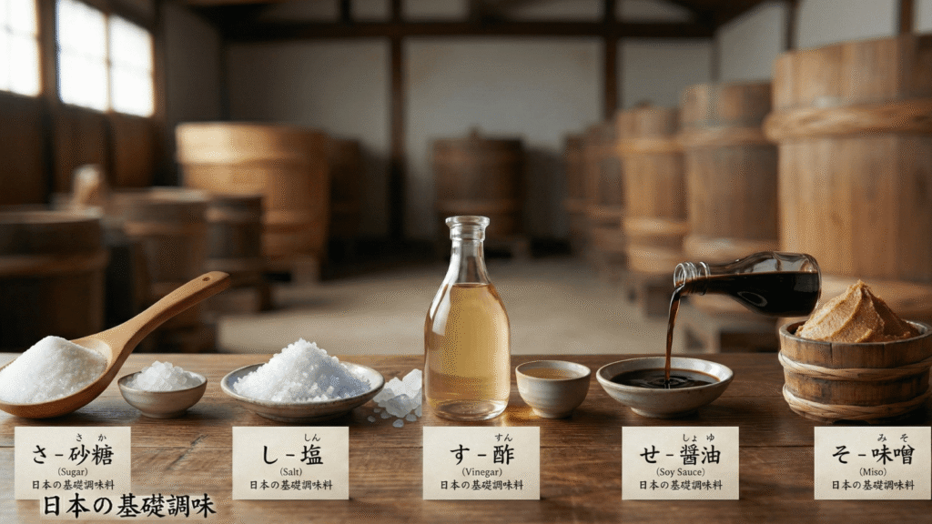 日本の基礎調味料